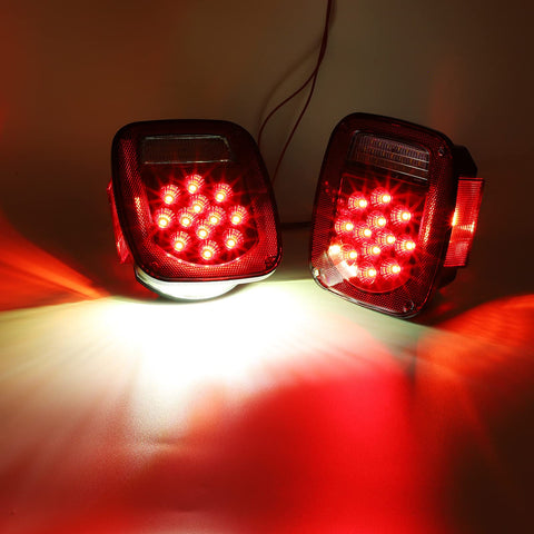 Image of Partsam Jeep Tail Lights Lamps for 1979-2006 Wrangler TJ YJ CJ5 CJ7