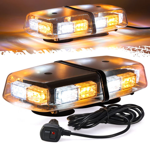Image of Partsam LED Roof Top Strobe Lights for Snow Plow/Construction Vehicles