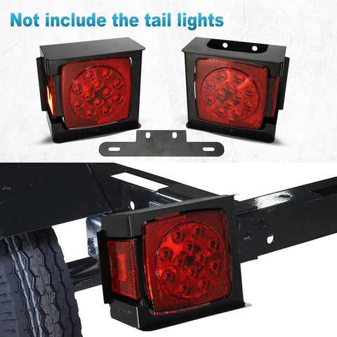 Image of Partsam Steel Trailer Tail Lights Bracket  for Boat Truck Camper RV