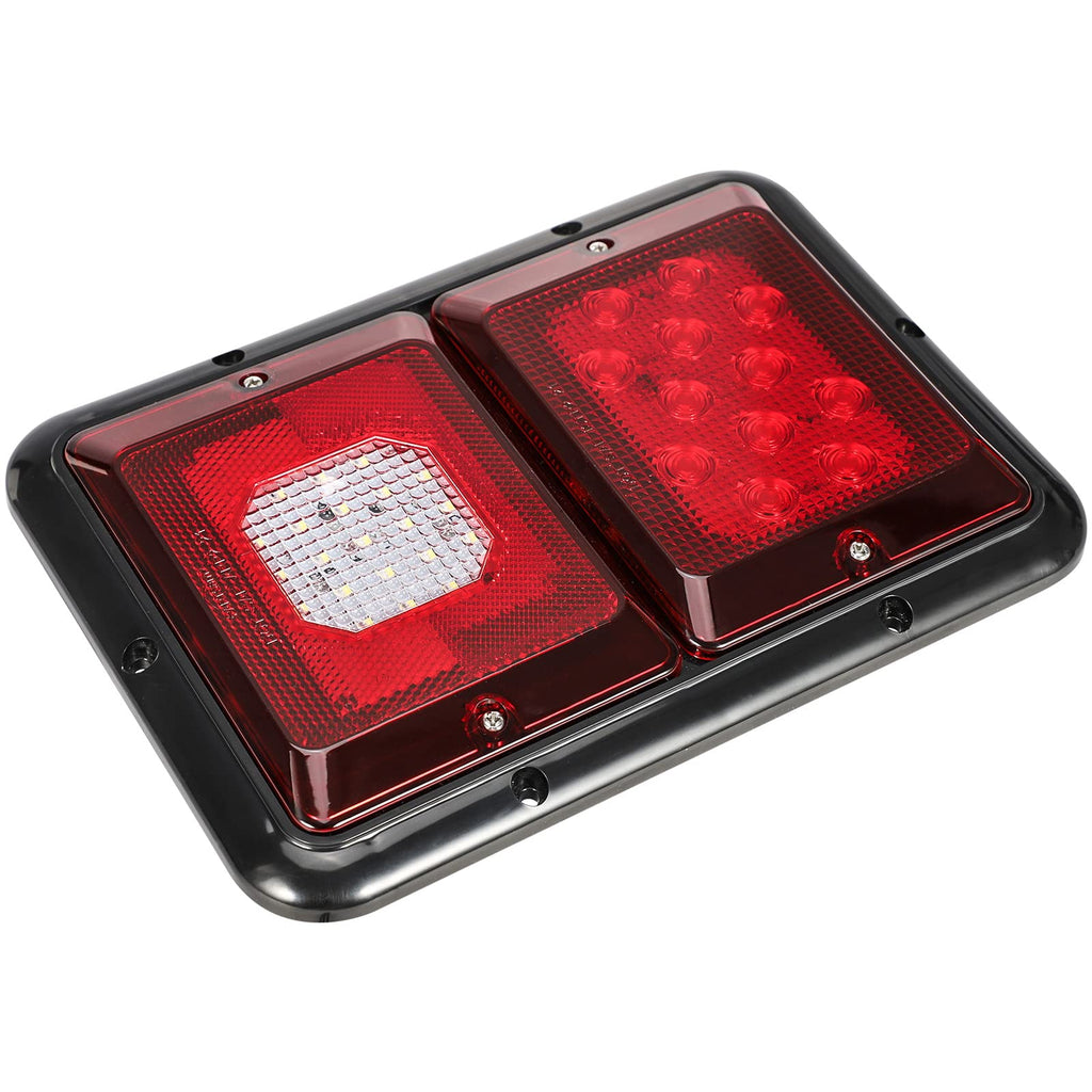 Double Light Guide Rear Light Partsam 2Pcs Red Double Led Trailer Tail Lights