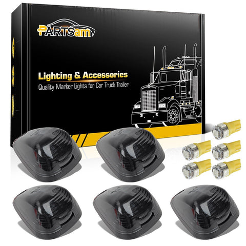 Venom Inc. Amber LED Roof Clearance Lights For 99-16 Ford F250 F350 F450 F550 Super Duty - Chrome Housing