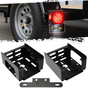 Partsam Steel Trailer Tail Lights Bracket  for Boat Truck Camper RV