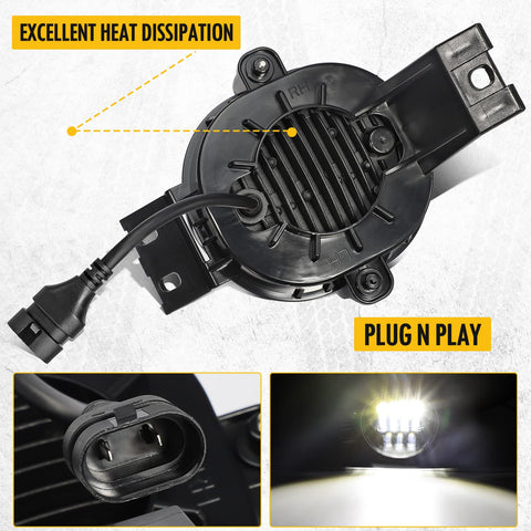 Image of Partsam LED Fog Lights Lamps Assembly For Ram Durango Truck
