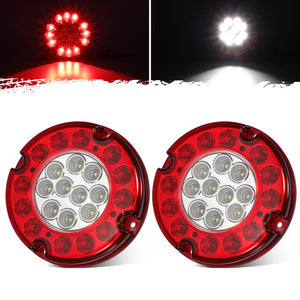 Partsam 7 Inch Stop Backup LED Tail Lights for Transit Vehicles Trailer Truck