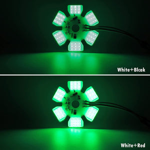 Partsam Ultra-Thin Air Cleaner Lights for Peterbilt Kenworth Freightliner Trucks of  2Pcs (Green)