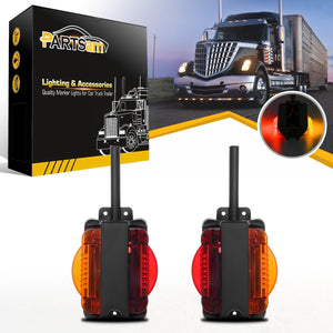 LED Trailer Fender Light Set/2 - Double Face 4inch LED Marker Clearance Lights 7Diode