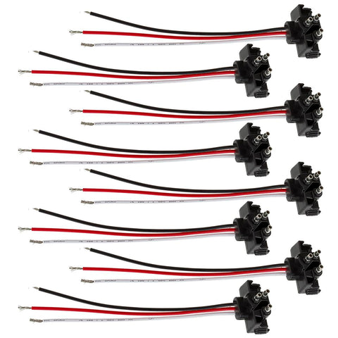 Image of 8x Truck Trailer Molded 3 Prong Pigtail Harness Stop Turn Tail Brake Backup Light