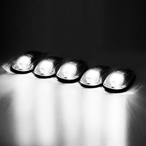 Partsam 5PCS Cab Lights LED Cab Marker Top Roof Running Lights Clear Lens White 9 LED Assembly Light Compatible with Dodge Ram 1500 2500 3500 4500 5500 2003-2018 Pickup Trucks(T10 Plug)