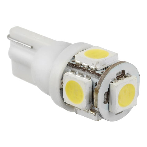 Image of Partsam T10 LED Light Bulbs 5X White 161 168 194 Wedge Base Lights 5-5050-SMD for Cab Roof Running Marker Light LED Backup License Plate Parking Turn Signal Light