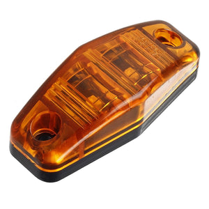 Partsam 4Pcs Mini 2.5 Inch Trailer Led Side Fender Marker Clearance Lights 2 Diodes Surface Mount, Sealed Mini Rectangular Rectangle Boat Marine Led Courtesy Lights Waterproof (2Amber+2Red)