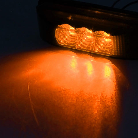 Image of Partsam 2PCS 3 LED Truck Trailer Front Rear LED Side Marker Lights indicator Lamp Sealed & Waterproof Surface Mounted Installation Amber 3.9"