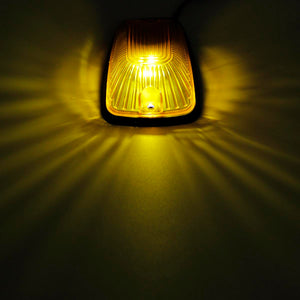 Partsam 5X 264159AM 5-5050-SMD T10 194 Amber LED Cab Marker Roof Running Lights + Wiring Pack Compatible with / C1500 C2500 C3500 K1500 K2500 K3500 1988-2002 Pickup Trucks