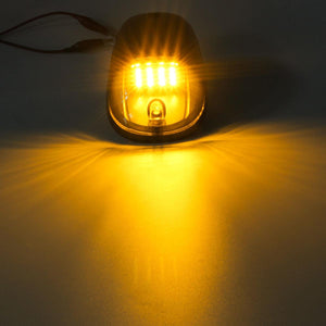 Partsam 5pcs Smoke Cab Light 16LED Amber Top Roof Running Cab Marker Lights Assembly Compatible with Dodge Ram 1500 2500 3500 4500 5500 2003-2018 Pickup Trucks