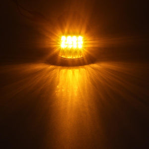 Partsam 5Pcs Smoked Amber Cab Marker Lights 12LED Compatible with Ford F150 F250 F350 1973-1997 F Series Super Duty Pickup Trucks Cab Top Roof Running LED Lights Assembly w/ Wiring Harness