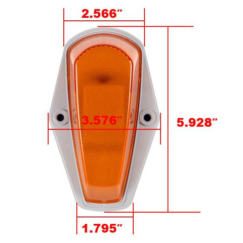 Image of Partsam 5pcs Top Cab Marker Roof Running Light Amber Cover Lens 15442 + 5X 5050 T10 194 LED Bulbs Compatible with Ford F-150 F-250 F-350 1973-1997 F Series Pickup Super Duty Trucks.