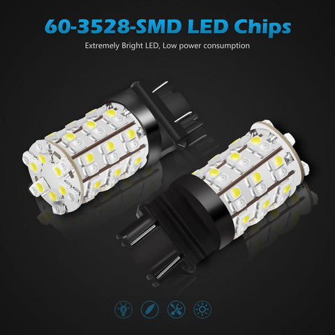 Image of 2pcs 3057 3157 3357 3457 Switchback LED Turn Signal Light Bulbs White Amber Dual Color Super Bright 3057A 3157A 3357A 3457A 4157NA 3156 3155