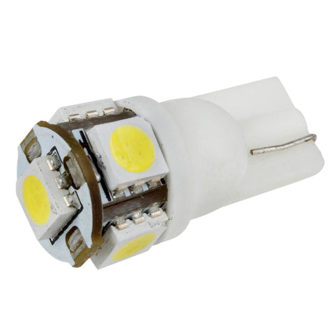 Image of Partsam 2PCS White T10 168 194 2825 5-5050-SMD License Plate LED Lights Lamp Bulbs