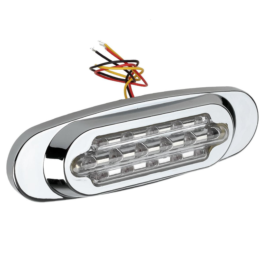 6.5Amber LED Semi Truck Trailer Side Marker Clearance Lights w/Chrome 6.5Amber LED Semi Truck Trailer Side Marker Clearance Lights w/Chrome