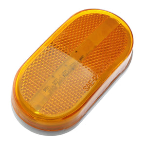 Partsam 14Pcs 4 Inch Rectangle Trailer Led Side Marker and Clearence Lights 6 Diodes w Reflex Lens Surface Mount Waterproof 12V Sealed Rectangular Reflectorized RV Truck Camper Lights (7Amber+7Red)