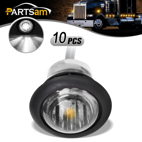 3/4 Inch LED Side Marker lights Round Bullet 3LEDs Mini Size Truck Tir —  AUXITO