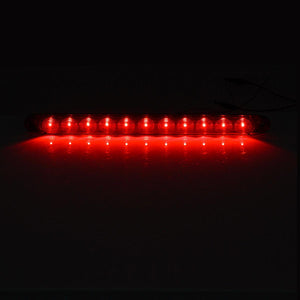Partsam 15 inch 11 LED Trailer Tail Light Bar, 2Pcs Red LED Brake Stop Turn Tail Light Bar + 2Pcs Utility White LED Back UP Reverse Running Boards Light Bar (2 Red + 2 White)