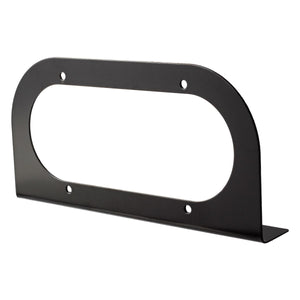 Partsam 2Pcs 6inch Oval Tail Light Mounting Brackets [L Shaped] [3mm Powder Coated Steel] [Ultra Sturdy] [Versatile Horizontal Mounting] for 6inch Oval Taillights On Truck Trailer RV Grommet Flush Mount