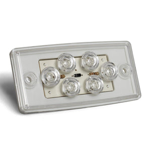 Partsam Replacement for Freightliner Century/Columbia Led Lights Kit Clear, 5x Rectangle Amber LED Cab Roof Top Clearance Marker Lights+2x 5-7/8