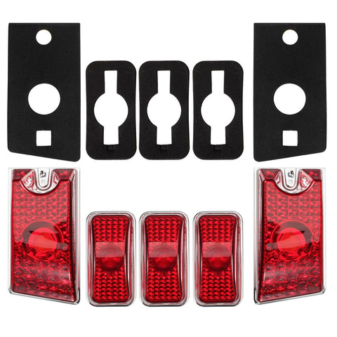 Image of Partsam 10Pcs Replacement for 2003-2009 Hummer H2 and 2005-2009 Hummer H2 SUT Cab Roof Top Clearance Marker Running Lights Front Rear Assembly Kits 264160+ 10Pcs T10 194 168 W5W 5-5050-SMD LED Bulbs