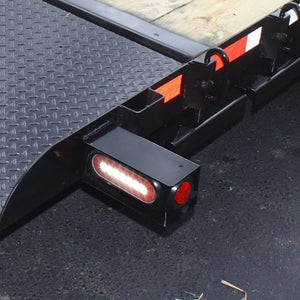 Partsam 2Pcs Steel Trailer RV Light Boxes Housing Kit w/ 6