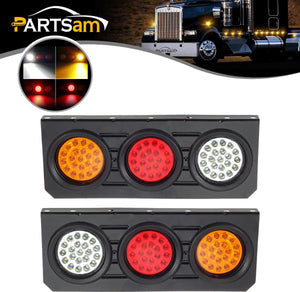 GENEMA 4pcs/set Truck Tail Lights12 LED Stop Rear Tail Brake Reversing Turn  Indiactor ATV Car truc Trailer Taillight with Mark