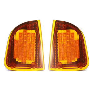 Partsam 29 Amber LED Front P/T/C Light Assembly Replacement for Kenworth T600 T660 K300 T300 T330 Front LED Turn Signal Lights and Parking Lights Lamps, LH & RH, 1157 Plug