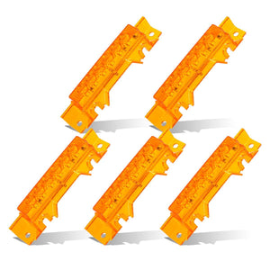 Partsam 5PCS 6LED Cab Light Truck Trailer Cab Marker Top Amber Lens Roof Running Light Reflective Lights Assembly Compatible with 2004 VN/2003-2020 VNL Trucks Waterproof