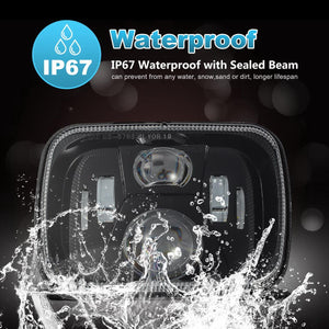 Partsam New Osram Chips 110W 5x7 Inch Led Headlights 7x6 LED Headlamp DOT Approved with High Low Beam H6054 6054 Led Headlight Compatible with Jeep YJ Cherokee XJ H5054 H6054LL 6052 6053(Pair)