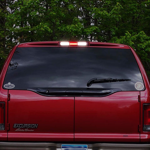 Image of Partsam High Mount Led 3rd Brake Light Bar Replacement for F150 97-04 Rear Top Roof Cab Center Mount Third Brake Light Stop Tail Cargo Light Lamps Assembly Chrome Housing Waterproof