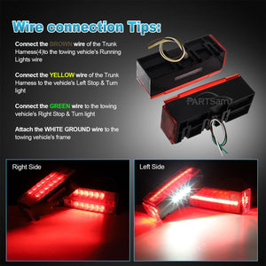 Tail Light Set for Trailers 12pcs. w/ 13 Pin Connector & 5m Cable