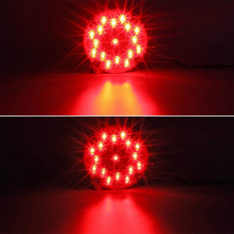 Partsam 4Pcs Red 7inch Round Bus Stop Brake Tail Lights STT 17 LED Sealed LED Stop/Turn/Tail School Bus Light for Trucks Trailers Towing RVs Buses ATVs Utility Vehicles